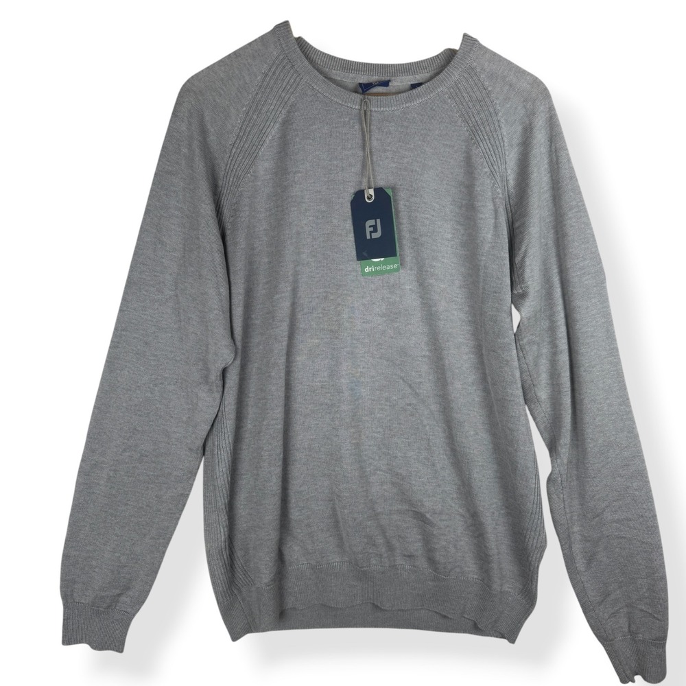 FootJoy Crewneck Drirelease Wool Blend Sweater Mens Size Large Golf Sporty NEW